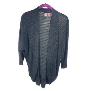 Love on a Hanger cocoon Cardigan Sweater Open Front Acrylic Wool Black Small